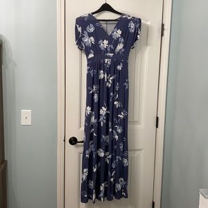 Isabel Maternity Blue Floral Dress
